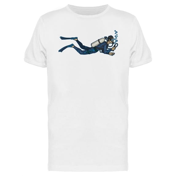 Diver Underwater T-Shirt Men -Image by Shutterstock, Male 3X-Large