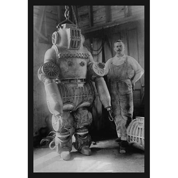 Diver With Diving Suit Fine art canvas print (20" x 30")