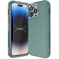 thumbnail image 1 of Diverbox for 14 iPhone Pro Max Case [Shockproof] [Dropproof] [Tempered Glass Screen + Camera Lens Protector],Heavy Duty Protection Phone Case Cover for iPhone 14 Pro Max (Pine Green), 1 of 6
