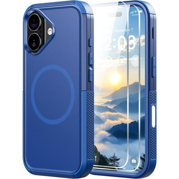 Diverbox Magnetic for iPhone 17 Case-(Compatible with MagSafe) Heavy Duty Protection Phone Case with Camera Control Button with Screen Protector Shockproof Drop-Proof 6.3 inch