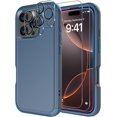 thumbnail image 1 of Diverbox Phone Case for iphone 16 Pro Max with Screen Protector, Heavy Duty Protection Shockproof DropProof Cover Compatible with MagSafe - Blue, 1 of 7