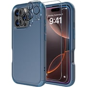 Diverbox Phone Case for iphone 16 Pro Max with Screen Protector, Heavy Duty Protection Shockproof DropProof Cover Compatible with MagSafe - Blue