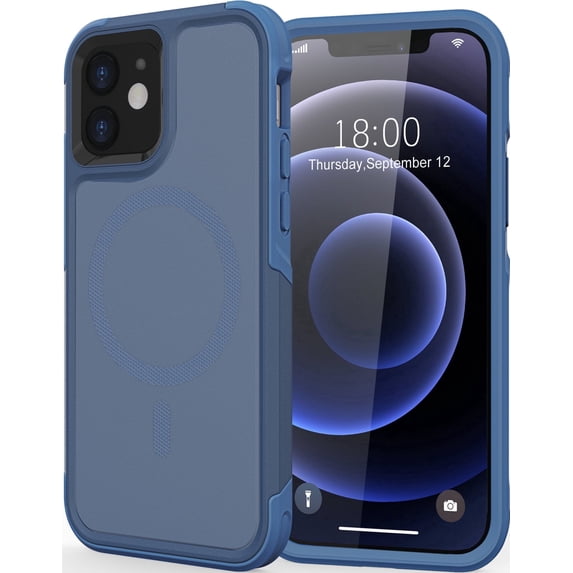 Diverbox Compatible for iPhone 12/12 Pro Case, 2 in 1 With Magnetic Shockproof DropProof Protective Phone Case - Blue