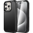 thumbnail image 1 of Diverbox for iPhone 15 Pro Case, 2 in 1 Shockproof DropProof Protective Phone Case with Screen Protector - Black, 1 of 7