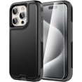 thumbnail image 1 of Diverbox for iPhone 15 Pro Case, 2 in 1 Shockproof DropProof Protective Phone Case with Screen Protector - Gray, 1 of 7