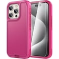 thumbnail image 1 of Diverbox for iPhone 15 Pro Case, 2 in 1 Shockproof DropProof Protective Phone Case with Screen Protector - Pink, 1 of 7