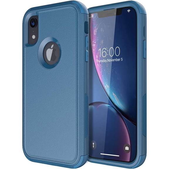 Diverbox Compatible for iPhone Xr Case [Shockproof] [Dropproof] [Dust-Proof],Heavy Duty Protection Phone Case Cover for Apple iPhone XR (Blue)