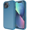 thumbnail image 1 of Diverbox Compatible for iPhone 13 Case [Shockproof] [Dropproof] [Tempered Glass Screen Protector + Camera Lens Protector],Heavy Duty Protection Phone Case Cover  (Blue), 1 of 7