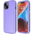 thumbnail image 1 of Diverbox for iPhone 14 Case [Shockproof] [Dropproof] [Tempered Glass Screen + Camera Lens Protector],Heavy Duty Protection Phone Case Cover for Apple iPhone 14 (Purple), 1 of 8