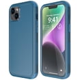 thumbnail image 1 of Diverbox Compatible for iPhone 14 Plus Case [Shockproof] [Dropproof] [Tempered Glass Screen + Camera Lens Protector],Heavy Duty Protection Phone Case Cover (Blue), 1 of 8