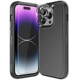 thumbnail image 1 of Diverbox for iPhone 14 Pro Case [Shockproof] [Dropproof] [Tempered Glass Screen + Camera Lens Protector],Heavy Duty Protection Phone Case Cover for Apple iPhone 14 Pro (Black), 1 of 6