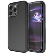 Diverbox for iPhone 15 Pro Max Case [Shockproof] [Dropproof] [Tempered Glass Screen + Camera Lens Protector],Heavy Duty Protection Phone Case Cover for Apple iPhone 15 Pro Max Black