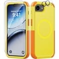 thumbnail image 1 of Diverbox for iPhone 16e 17e Case [Compatible with MagSafe] [Shockproof] [Dropproof] [with Screen Protector ] Heavy Duty Protection Phone Case Cover for Apple iPhone 16e 17e 6.1 inch(Yellow), 1 of 7