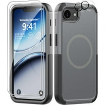Diverbox for iPhone 16e Case [Compatible with MagSafe] [Shockproof] [Dropproof] [with Screen Protector ] Heavy Duty Protection Phone Case Cover for Apple iPhone 16e 2025 6.1 inch(Gray)