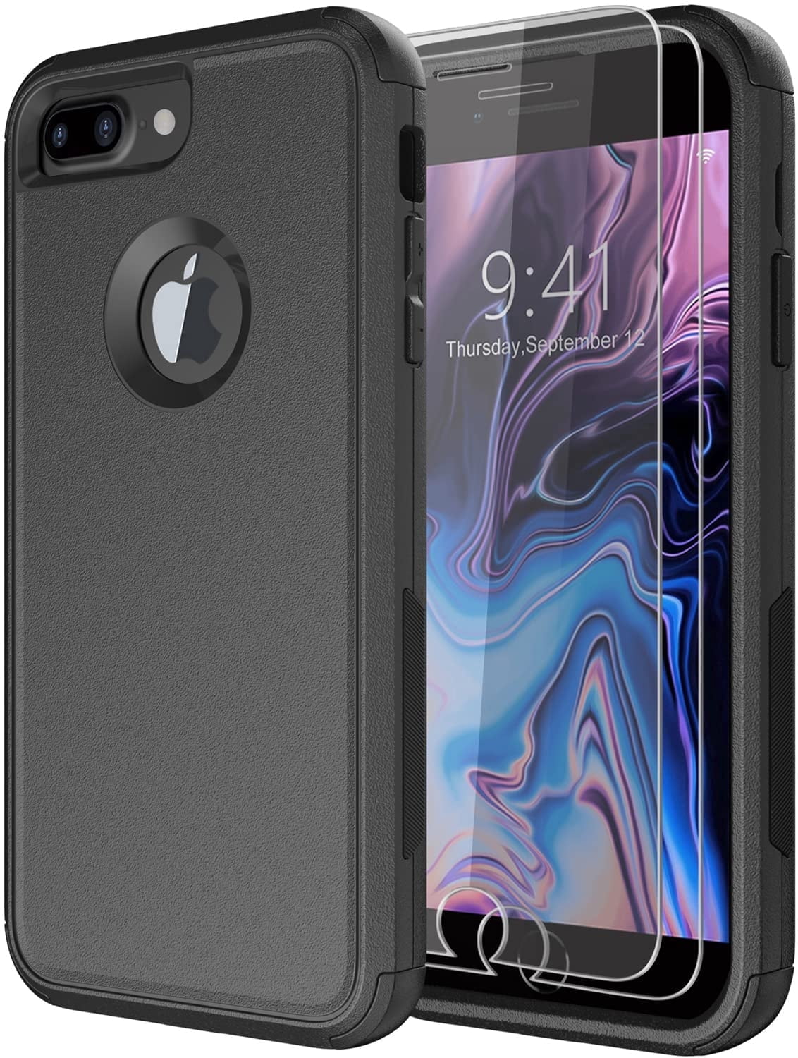 Apple iPhone 8 Plus 256GB スペースグレイ 本体+カバー Diverbox iPhone 8 Plus and 7 Plus Case, Shockproof Dropproof