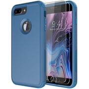 Diverbox Compatible for iPhone 8 Plus Case iPhone 7 Plus Case [Shockproof] [Dropproof] [Dust-Proof],Heavy Duty Protection Phone Case for iPhone 8 Plus & 7 Plus (Blue)