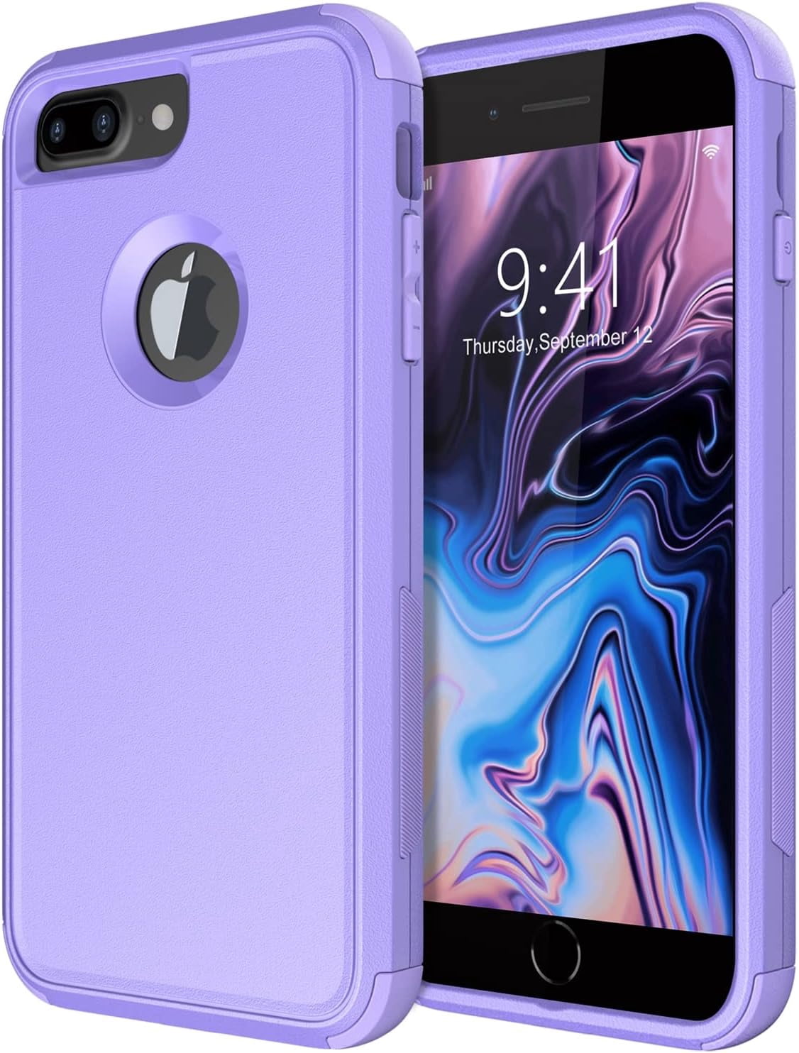 iPhone７.８Plusケース Diverbox, iPhone 8 Plus and 7 Plus Case, 5.5, Purple - Walmart.com