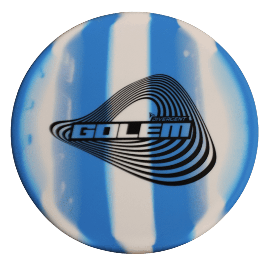 Divergent Discs Golem - Stayput Plastic - Overstable Disc Golf Approach Disc (Blue/White)
