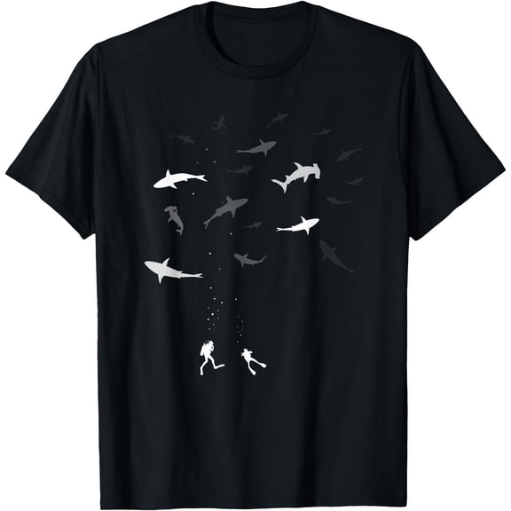 Divers Diving Shark Caribbean Sea Divemaster T-Shirt
