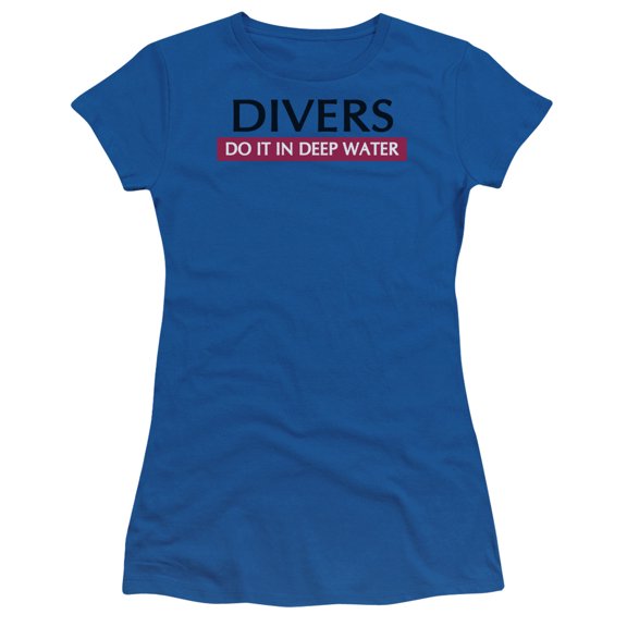 - Divers Do It - Juniors Teen Girls Cap Sleeve Shirt - Large