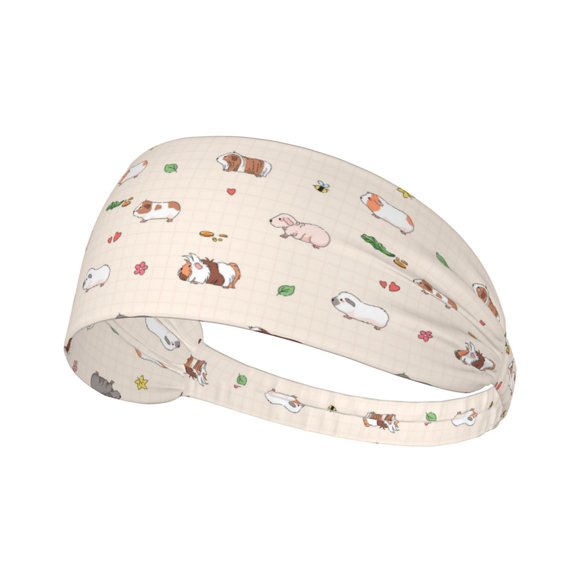 Diverse Cartoon Cute Hamsters Sweat Band Sports Headbands for Men & Women - Moisture Wicking Athletic Workout Headband for Tennis, Basketball, Running, Gym, Yoga