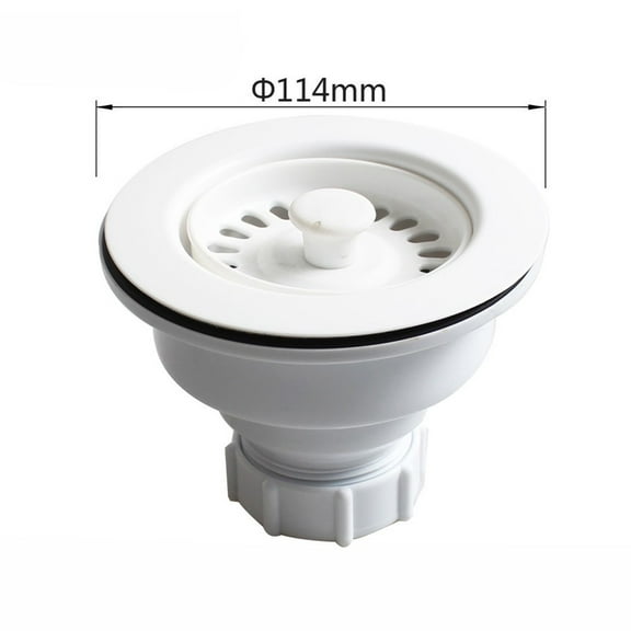 Diverse Compatibility White Sink Strainer Fits Open Holes Of Various Sizes