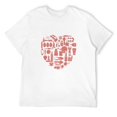 Diverse Heart Medley Valentines Gift Men's Casual TShirt with Funny
