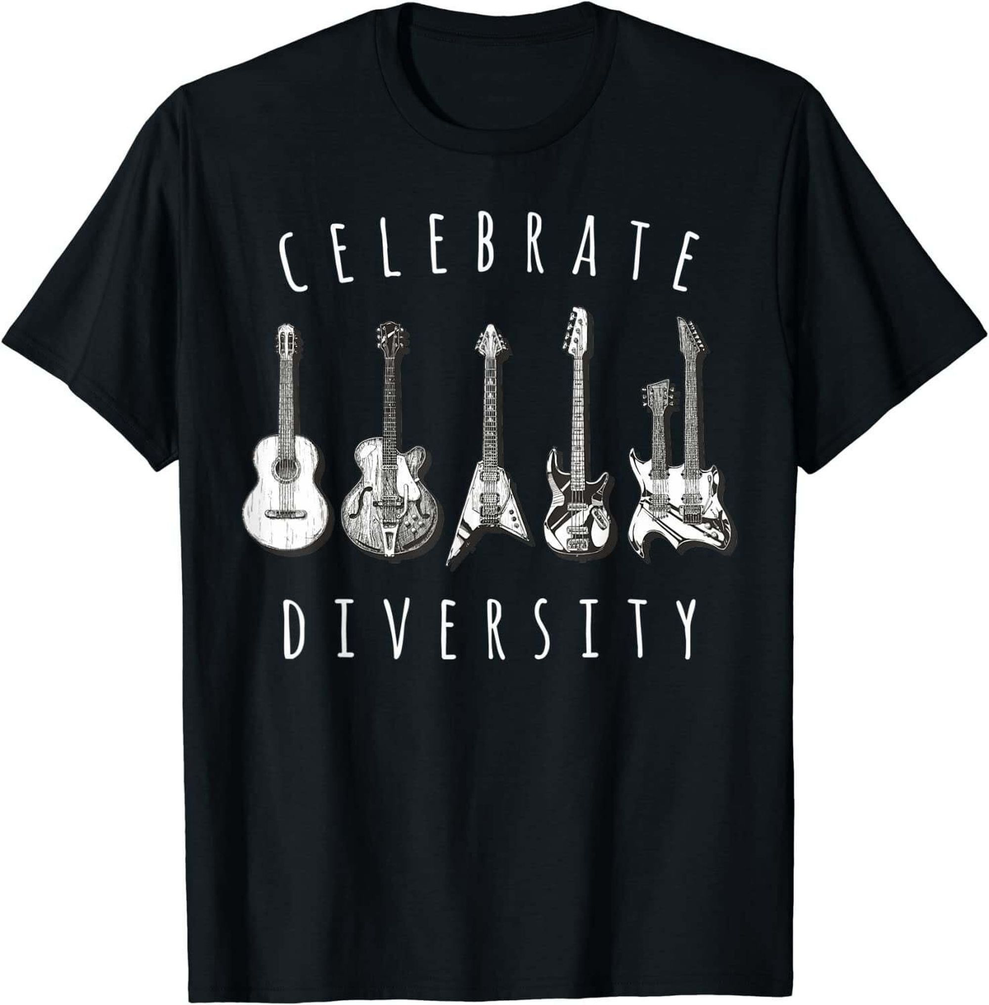 Diverse Melodies Acoustic Guitar Shirt - Embrace Musical Harmony ...