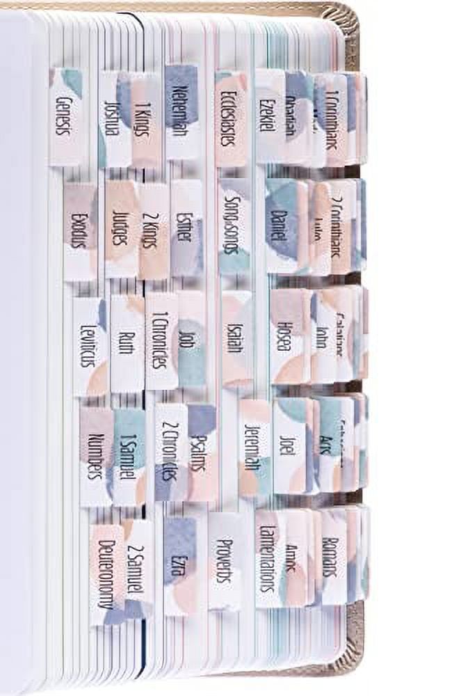 DiverseBee Laminated Bible Tabs (Large Print, Easy to Read), Bible Journaling Supplies, Bible
