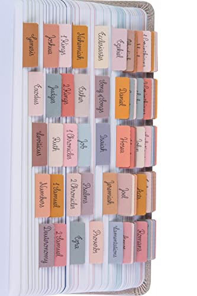 DiverseBee Laminated Bible Tabs (Large Print, Easy to Read), Bible Journaling Supplies, Bible