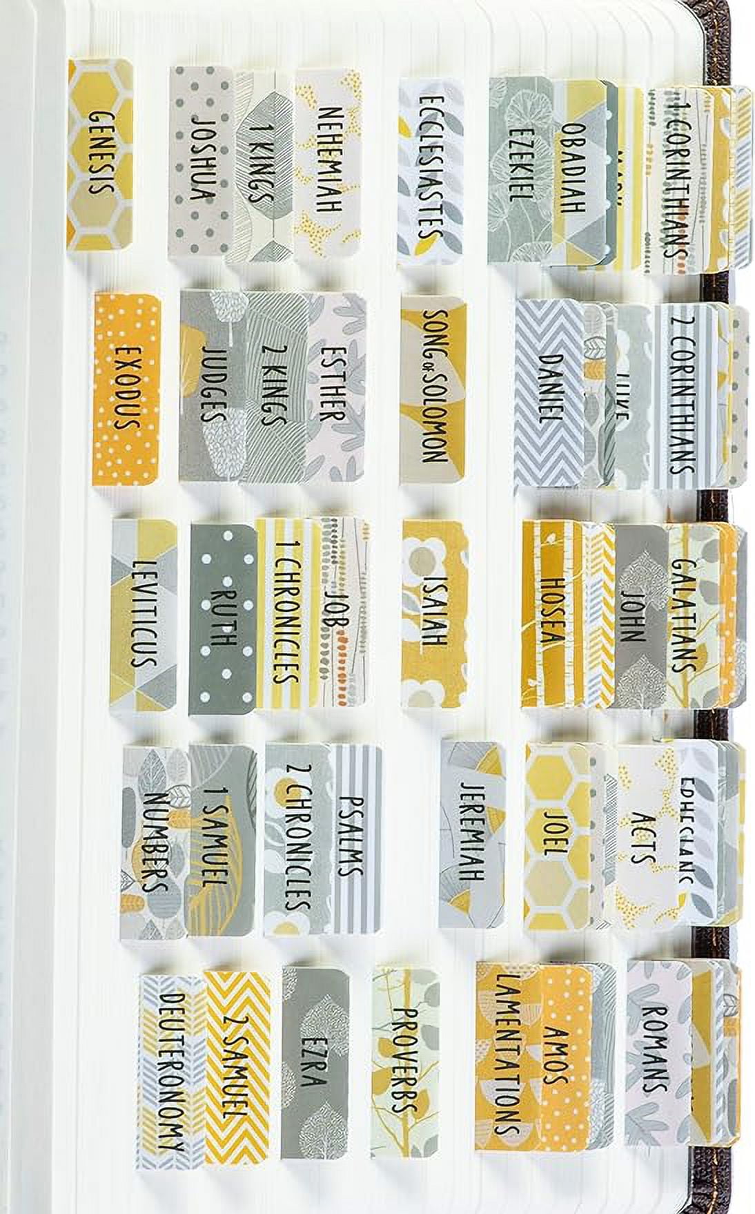 DiverseBee Laminated Bible Tabs (Large Print, Easy to Read), Personalized Bible Journaling Book