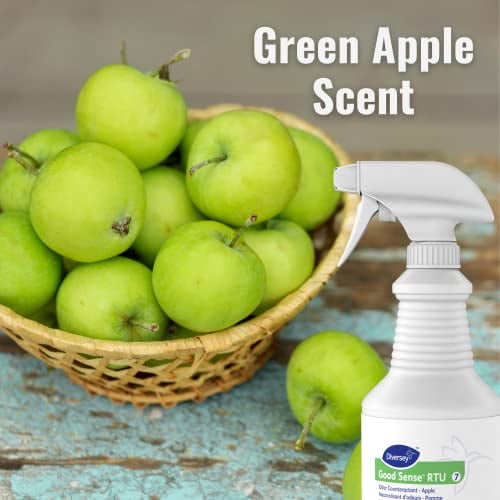 Diversey 04439 Good Sense RTU Liquid Odor Counteractant, Apple Scent, 32 oz Spray Bottle (Case of 12)