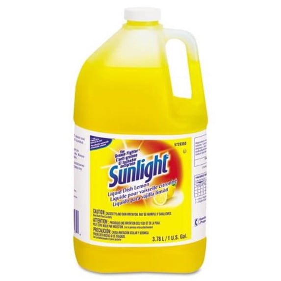 Diversey 95729360 CPC 1 gal Sunlight Liquid Dish Detergent, Lemon - Case of 4