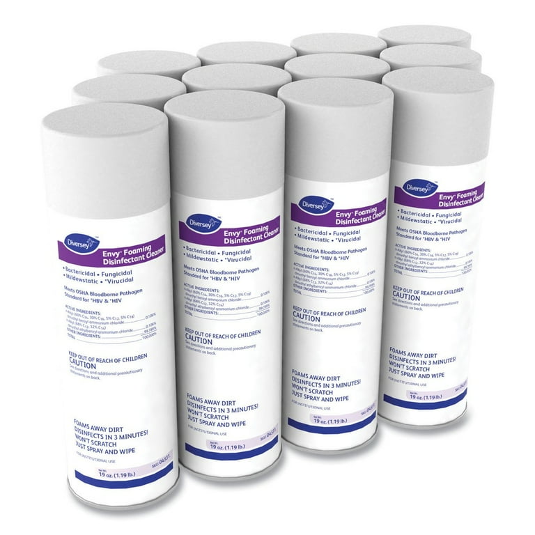 Envy Foaming Disinfectant Cleaner, Lavender Scent, 19 oz Aerosol Spray, 12/Carton Envy Foaming Disinfectant Cleaner, Lavender Scent, 19 oz Aerosol Spray, 12/Carton