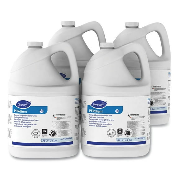 Diversey Care 94998841 Hydrogen Peroxide 1 Gallon Bottle Perdiem Concentrated General Purpose Cleaner (4/Carton)