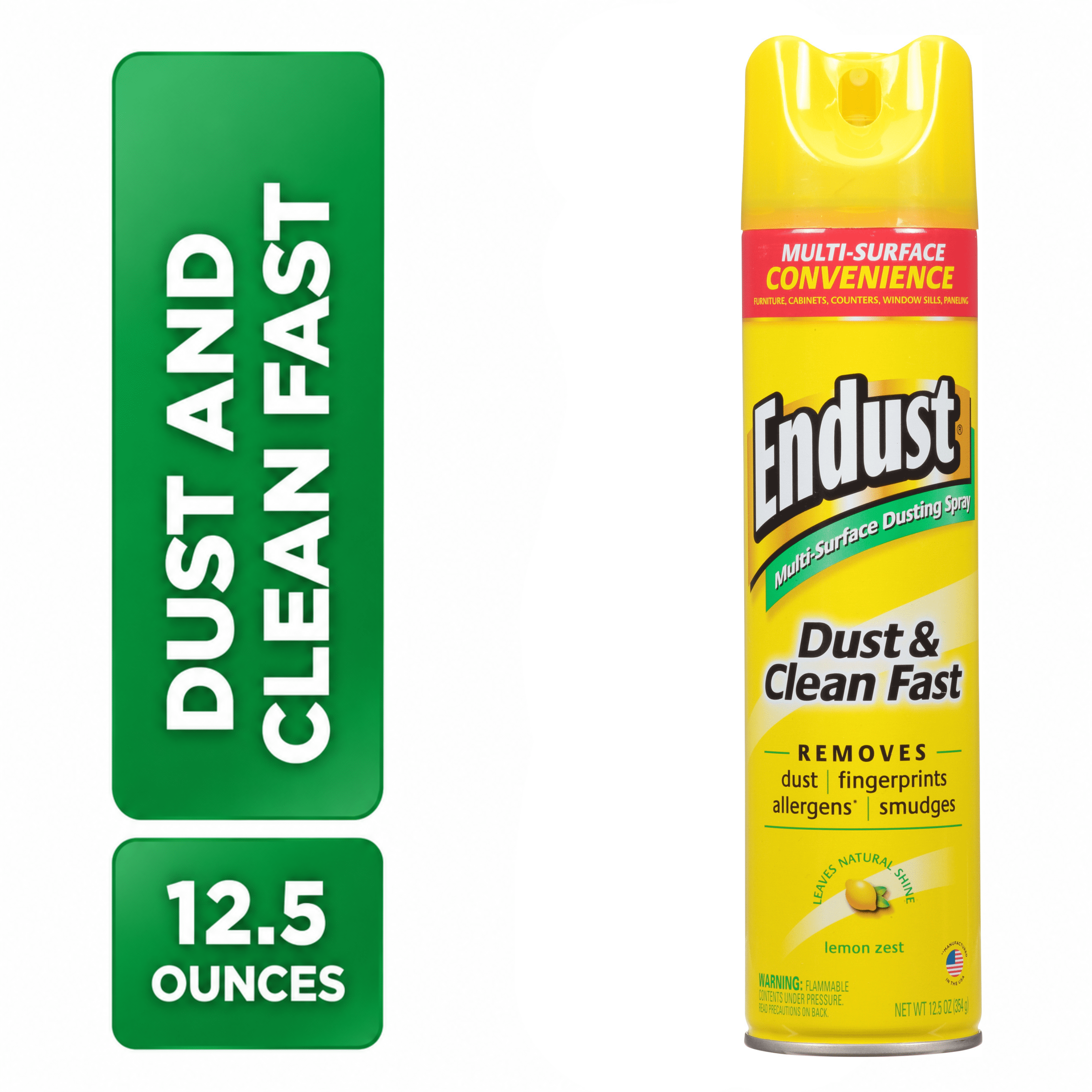Endust, Multi-Surface Dusting and Cleaning Spray, 12.5 oz, Lemon Zest ...
