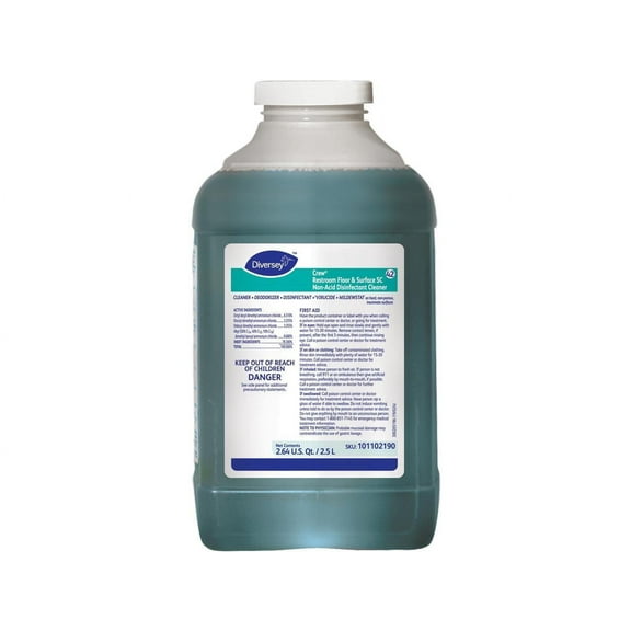 Diversey Crew Restroom Disinfectant Cleaner - 84.5 fl oz (2.6 quart) - Fresh ScentBottle - 2 / Carton 101102190