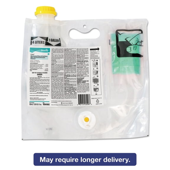 Diversey Crew Restroom Non-Acid Disinfectant Cleaner, Fresh, 60mL Smart Mix Pack, 2/Crtn - DVO100845662