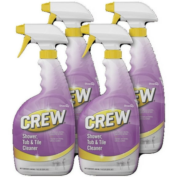 Diversey Crew Shower, Tub & Tile Cleaner, Liquid, 32 oz, 4/Carton,Each