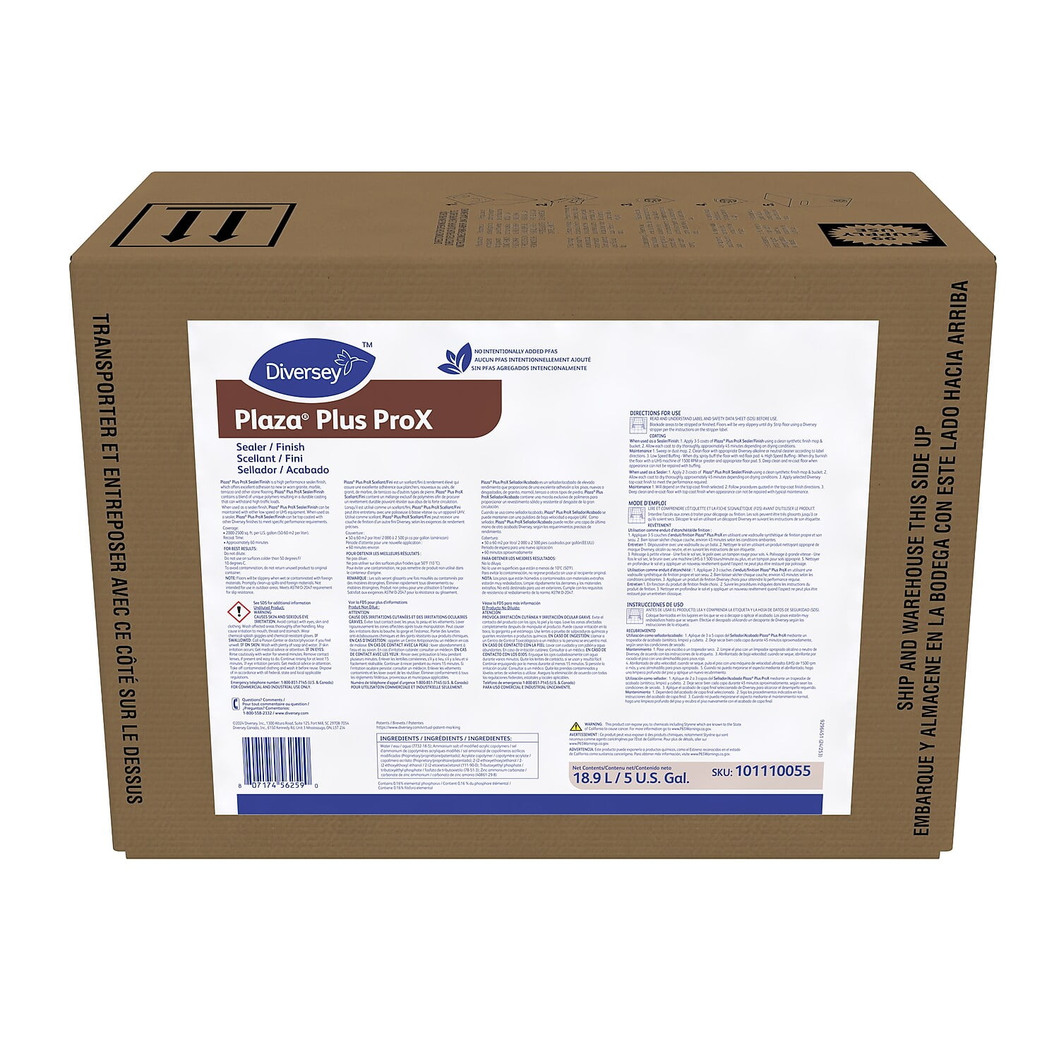 Plaza Plus White Liquid Surface Sealer and Finish, 5 Gallon