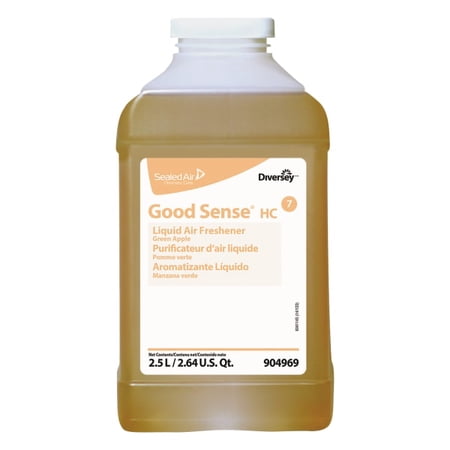 Diversey Good Sense Liquid Odor Counteractant, Apple Scent, 84.5 Oz, Case Of 2 Bottles