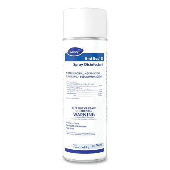 Diversey End Bac Ii spry Disinfectant, Fresh Scent, 15 Oz spry , 12/carton