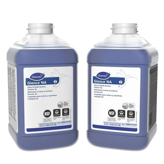 Diversey Glance NA Glass & Multi-Surface Cleaner for J-Fill Refill 2.5L 2/Carton (100975197)