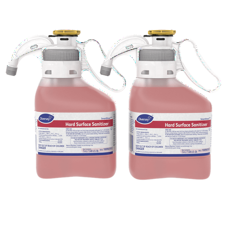 Hard Surface Sanitizer, Red, 1.4 L Bottle, 2/Carton Hard Surface Sanitizer, Red, 1.4 L Bottle, 2/Carton