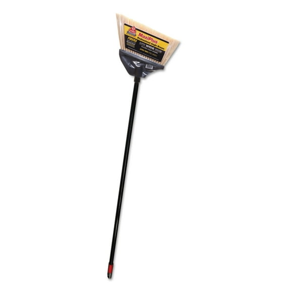 Diversey Maxiplus Professional Angle Broom, Polystyrene Bristles, 51" Handle, Black