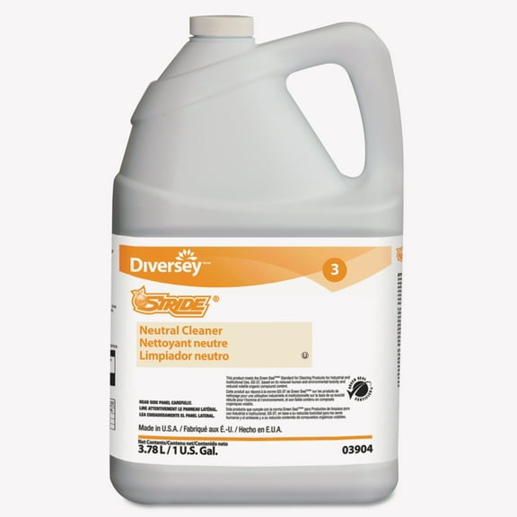 Diversey Stride Neutral Cleaner, Citrus, 1 gal, 4 Bottles/Carton