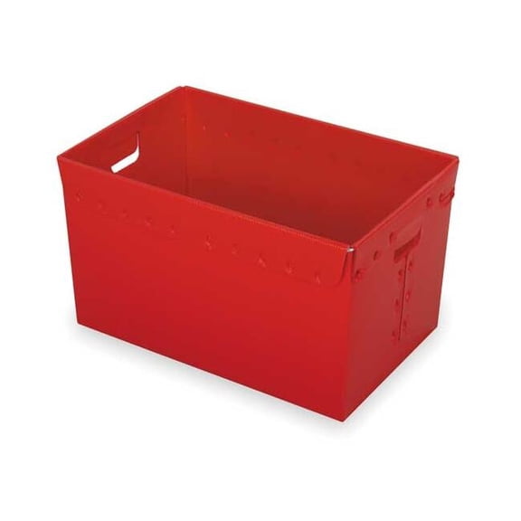 Diversi-Plast Nesting Ctr,Red,Solid,CorrugatedHDPE,PK3 39818
