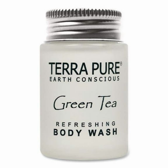 Diversified Hospitality Solutions Terra Pure Body Wash Jam Jar, Green Tea Lemongrass, 1 oz Jar, 300/Carton
