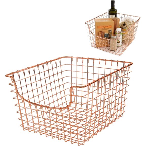 Diversified Scoop wire Storage Basket, Medium, Copper