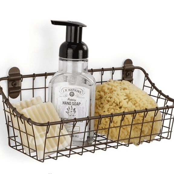 Diversified Vintage Cabinet & Wall Mounted, Rustic Farmhouse Wall Dcor & Organization, Small Wire Basket, D rative Storage, Bronze